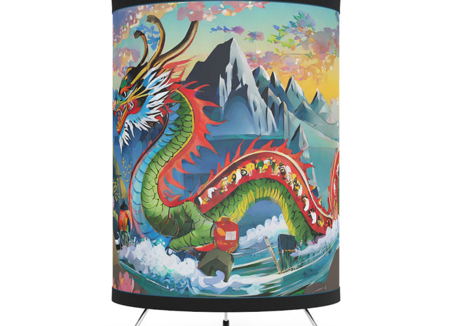 Chinese Dragon Tripod Lamp