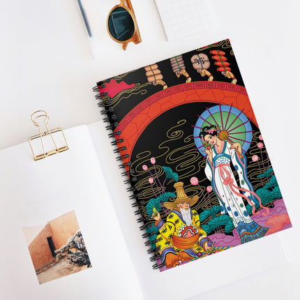 The Romance of Perfume by George Barbier Spiral Notebook - Ruled Line