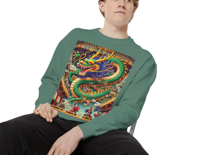 Tibetan Dragon Over Kabuki Duel Sweatshirt