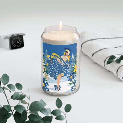 💙🌼 The Bluebell Christmas Promenade Scented Soy Candle – Art Deco Holiday Fantasy