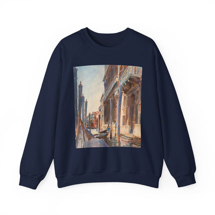 Gondola Moorings on the Grand Canal by John Singer Sargent Heavy Blend™ Crewneck Sweatshirt