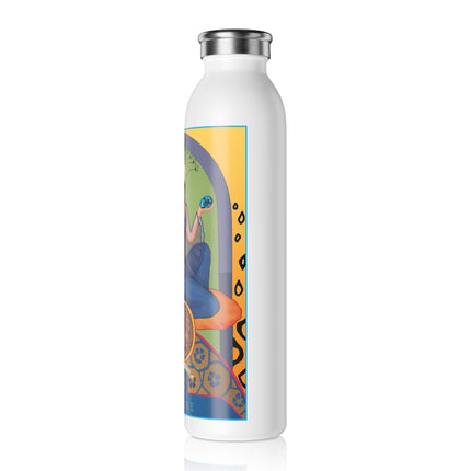 December & Tanzanite (from the Gem Series) by Sofia Chiostri Slim Water Bottle
