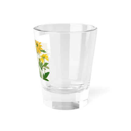 Clerodendrum & Rudbeckia Flower by Tanigami Kônan Shot Glass, 1.5oz
