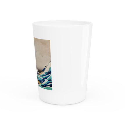 The Great Wave off Kanagawa by Katsushika Hokusai Ceramic Shot Glass