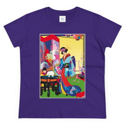 A Timeless Journey by Umberto Brunelleschi Women's Midweight Cotton Tee