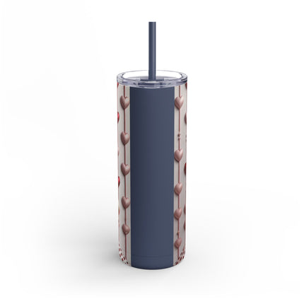 Fashionably Yours, XOXO Skinny Matte Tumbler, 20oz