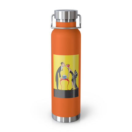 A Moment of Elegance: A Passionate Embrace Amidst Golden Splendor Copper Vacuum Insulated Bottle, 22oz