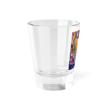 The Elegant Iris Flower Shot Glass, 1.5oz