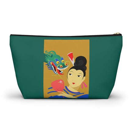 Dragon Fan Cosmetic Bag – Bold Chinese Fantasy & Elegant Strength