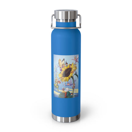 Sunflower Fairies by Margaret Tarrant Copper Vacuum Insulated Bottle, 22 oz