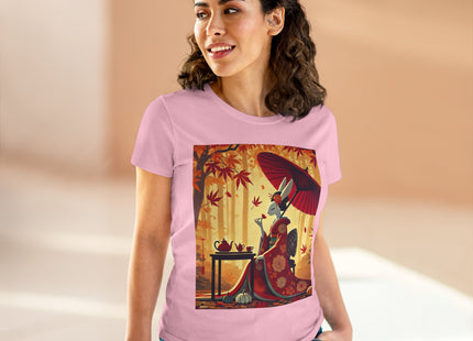 Theatrical Harvest Rabbit Women's Midweight Cotton Tee
