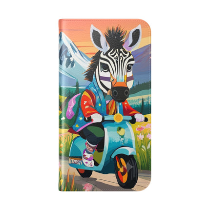 🦓🛴 Stripes on Wheels Flip Case – Sunny Adventures & Storybook Fun