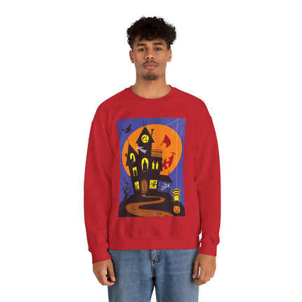 Halloween Night at the Haunted House Unisex Heavy Blend™ Crewneck Sweatshirt
