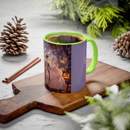 🎃🌙 The Midnight Court Of Pumpkin Grove Colorful Mug – Elegant Halloween Masquerade