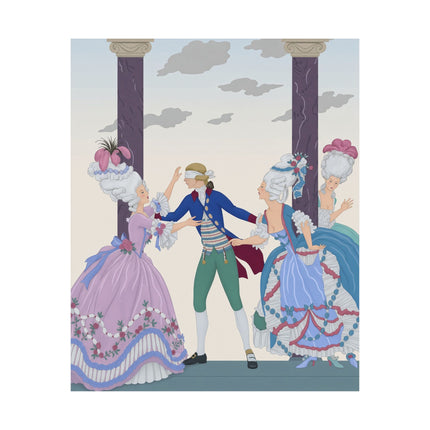 🎭🌹 The Garden Ladies Of Blind Man’s Bluff Matte Vertical Poster – Art Deco Fashion Whimsy