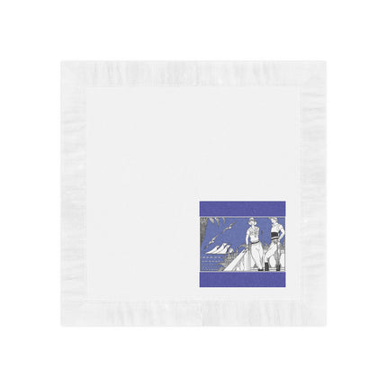 Coastal Elegance White Coined Napkins