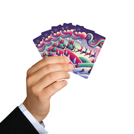 Festive Reindeer Flight Playing Cards