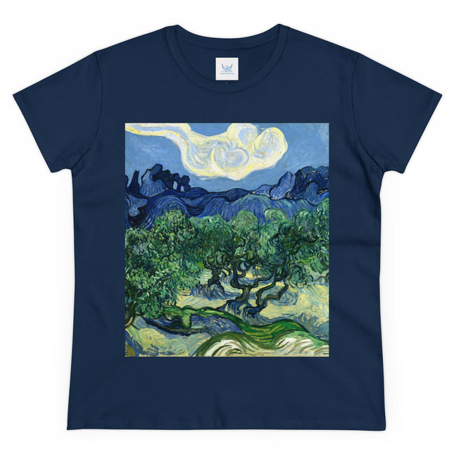 Olive Trees by Vincent Van Gogh Women's Midweight Cotton Tee