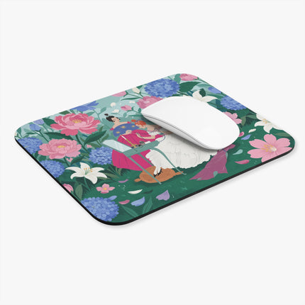 🌸💎 The Garden Dressing Table Mouse Pad – Art Deco Floral Elegance