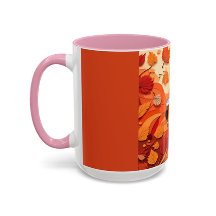 Siamese Cat at an Autumn Harvest Fair Colorful Mugs (11oz, 15oz)
