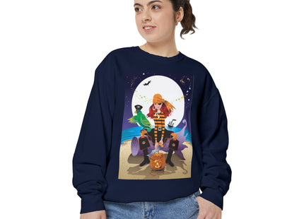 Moonlit Pirate Halloween Unisex Garment-Dyed Sweatshirt