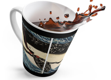 Miyamoto no Musashi Attacking the Giant Whale by Utagawa Kuniyoshi Latte Mug