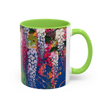 Golden Wisteria Elegance Colorful Mugs (11oz, 15oz)