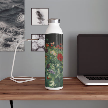 Poppies (A Study of Poppies for Carnation, Lily, Lily, Rose) by John Singer Sargent Slim Water Bottle