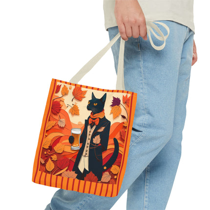 Siamese Cat at an Autumn Harvest Fair Tote Bag (AOP)