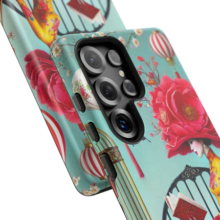 Reading In A Painted Garden Phone Cases