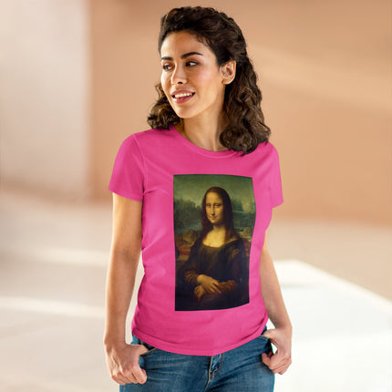 Mona Lisa by Leonardo da Vinci Women's Midweight Cotton Tee
