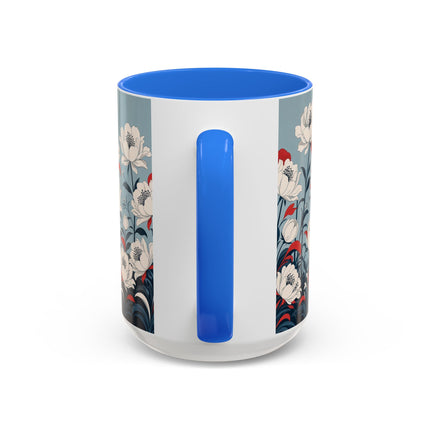 ❤️🌺 The Scarlet Parasol Spectacle Colorful Mug – Art Deco Fashion Elegance