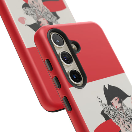 Crimson Masquerade Phone Case – Dramatic Grace & Bold Elegance