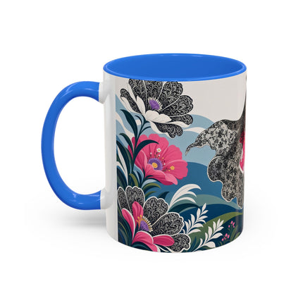 🌸🎀 The Pink Lace Garden Promenade Colorful Mug – Art Deco Fashion Elegance