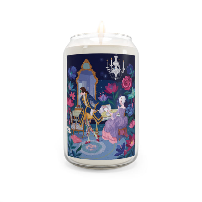 🎼🌺 The Midnight Music Lesson Scented Soy Candle – Art Deco Floral Romance