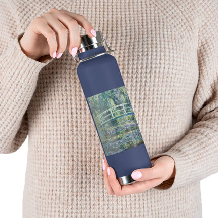 Water Lilies and Japanese Bridge by Claude Monet Copper Vacuum Insulated Bottle, 22oz