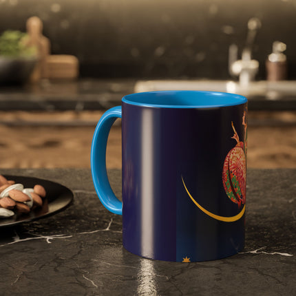 Moonlit Reflections Colorful Mug (11oz, 15oz) – Celestial Elegance, Art Deco Beauty & Dreamy Style
