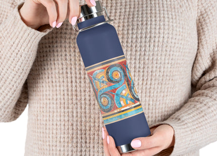 Reproduction of S-Spiral Frieze by Emile Gilliéron Copper Vacuum Insulated Bottle, 22oz