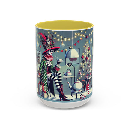 Whimsical Christmas Tea Party Colorful Mugs (11oz, 15oz)