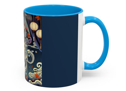 Skeleton Kabuki Performer Colorful Mugs (11oz, 15oz)