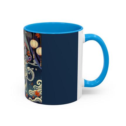 Skeleton Kabuki Performer Colorful Mugs (11oz, 15oz)