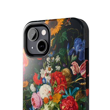 🌺🌙 The Midnight Garden Abundance Phone Case – Art Deco Floral Still Life