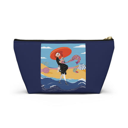 Beachside Promenade Cosmetic Bag – Glamorous Summer Stroll & Retro Chic