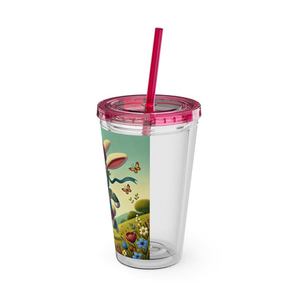 Rabbit Gladiator Sunsplash Tumbler with Straw, 16oz