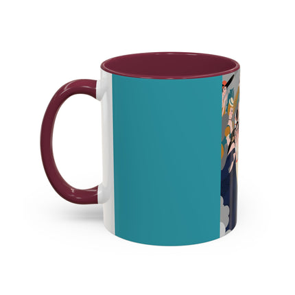 Celestial Masquerade Colorful Mugs – Theatrical Elegance & Floating Whimsy