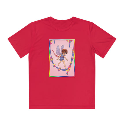 A Playful Fairy Jumps Rope Youth Competitor Tee – Magical Motion & Whimsical Joy