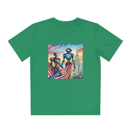 High Fashion Cyberpunk CIA Robots Youth Competitor Tee
