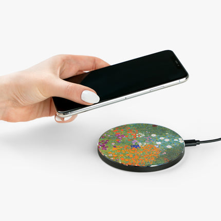 Cottage Garden by Gustav Klimt Wireless Charger