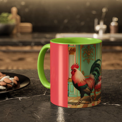 The Salon Rooster Colorful Mugs (11oz, 15oz)