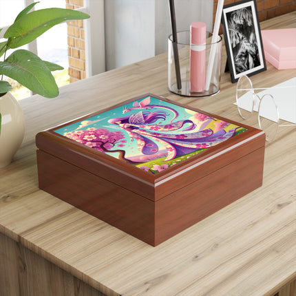 The Kimono Fairy & Sky Dragon Jewelry Box – Harmony in Bloom